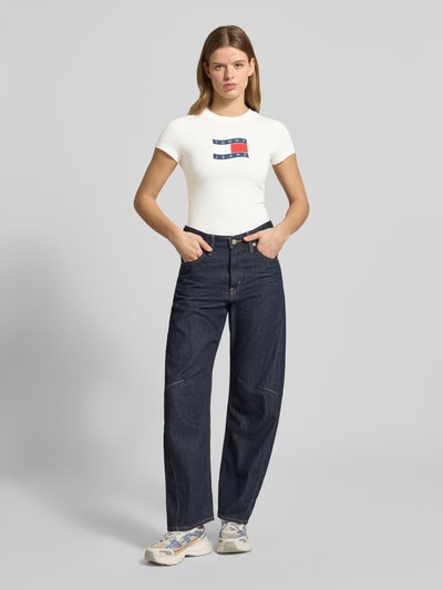 Tommy Jeans Slim Fit T-Shirt aus reiner Baumwolle Weiss 1