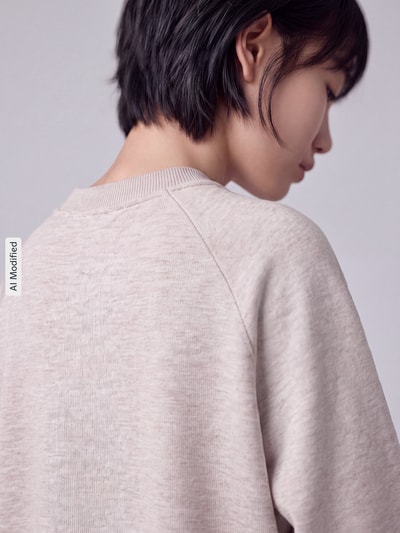 s.Oliver RED LABEL Relaxed Fit Sweatshirt aus Baumwoll-Mix Offwhite 3