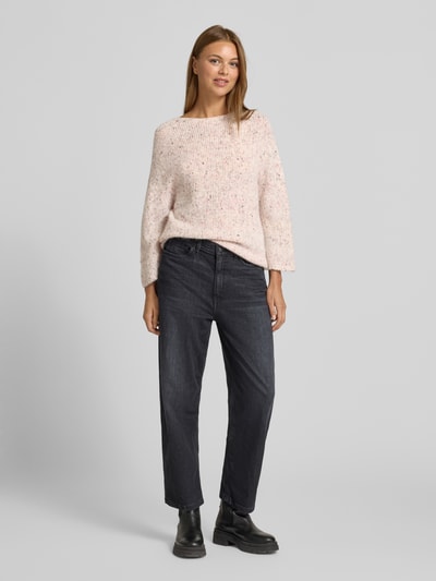 Rich & Royal Gebreide pullover met alpaca en 3/4-mouwen Offwhite - 1