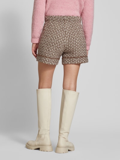 Marc Cain Wide Leg Shorts in Bouclé-Optik Mittelbraun 5