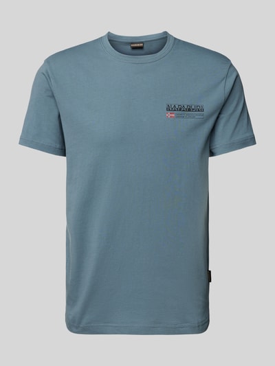 Napapijri T-Shirt mit Label-Print Modell 'KASBA' Eisblau 2