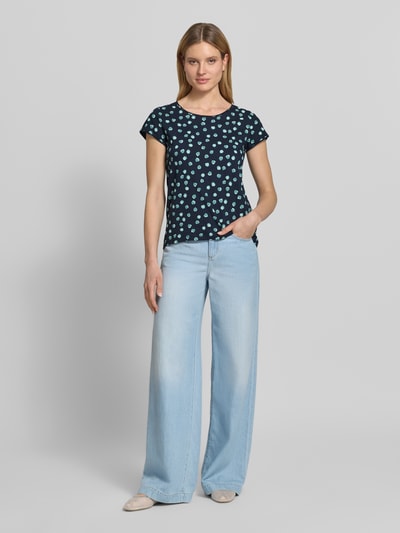 Tom Tailor Regular Fit T-Shirt aus reiner Baumwolle Marine 1