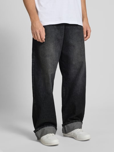 Review X MATW Jeansy o kroju baggy fit z 5 kieszeniami Czarny 4