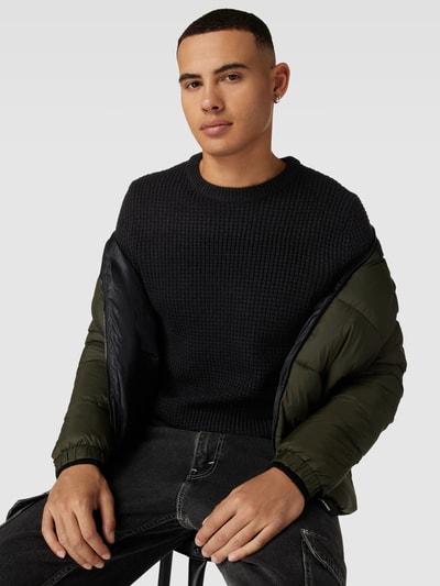 Jack & Jones Strickpullover mit Rundhalsausschnitt Modell 'WILLIAM' Black 3