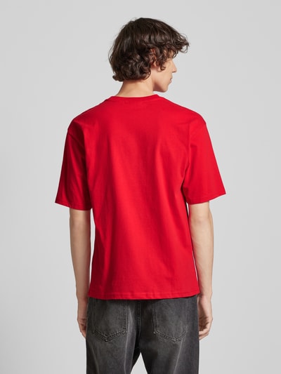 REVIEW T-shirt met labelprint Rood - 5