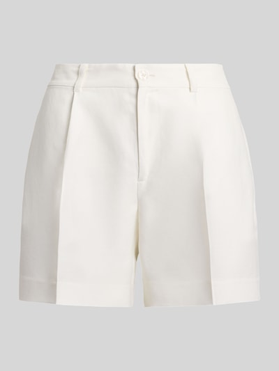 Lauren Ralph Lauren regular fit chinoshorts van mix van linnen en viscose Wit - 2