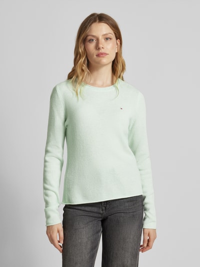 Tommy Hilfiger Strickpullover mit Logo-Stitching Mint 4