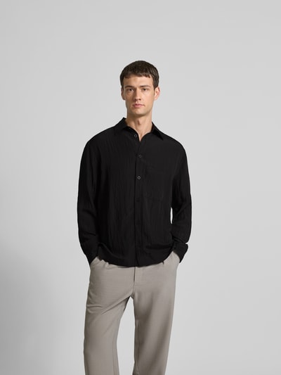 WON HUNDRED Freizeithemd mit Kentkragen Black 4