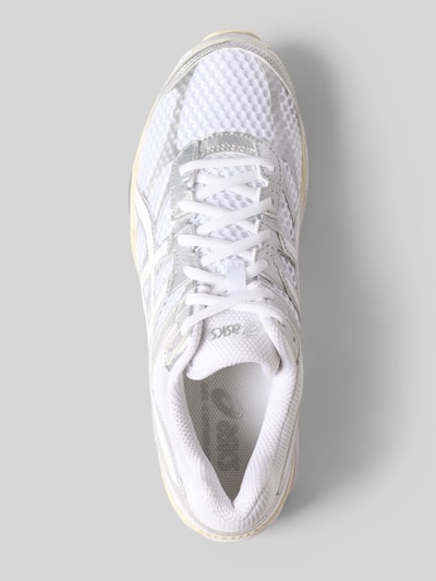 Produktfoto, Sneaker mit Schnürung Modell 'GEL-CUMULUS 16' von ASICS, weiß-graue Netzstruktur, profilierte Sohle, abgerundete Spitze, Herren Sneaker, Größe 44: Absatzhöhe 4 cm, Schafthöhe 8 cm, Schaftweite 9 cm