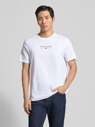 Tommy Hilfiger Regular Fit T-Shirt aus reiner Baumwolle Weiss 4