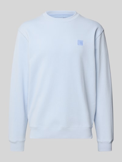 Scotch & Soda Sweatshirt met logobadge, model 'Seasonal core' Lichtblauw - 2