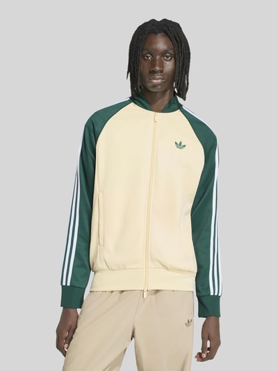adidas Originals bluza rozpinana o kroju regular fit z domieszką bawełny Złamany biały 4