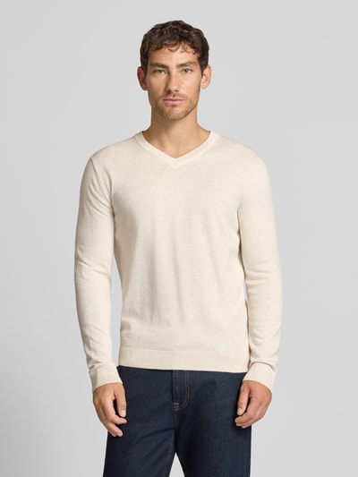 Tom Tailor Regular Fit Pullover aus reiner Baumwolle  Beige 4
