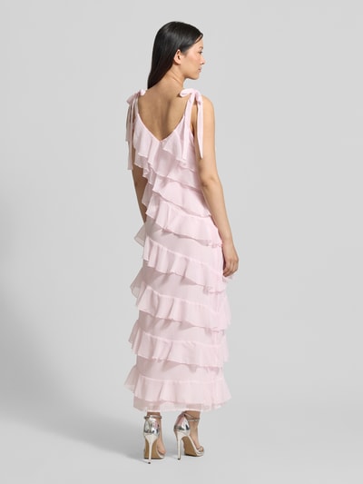 VILA Midikleid mit Volants Modell 'LUNA' Hellrosa 5