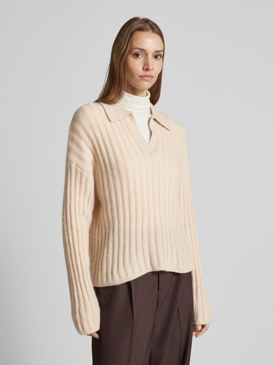 (The Mercer) N.Y. Strickpullover mit überschnittenen Schultern Sand Melange 4