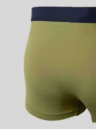 Hanro Trunks mit Label-Bund Oliv 2