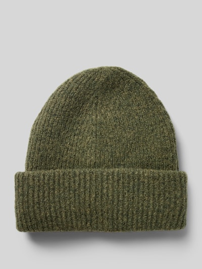 Pieces Czapka beanie z brzegiem z efektem melanżu model ‘PYRON’ Ciemnozielony 1