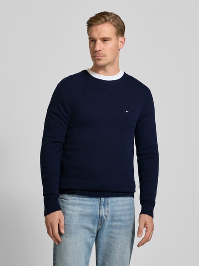 Tommy Hilfiger Regular Fit Strickpullover aus feinster Wolle  Marine 4