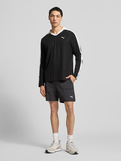 PUMA Performance Relaxed Fit Polo-Longsleeve mit Label-Stitching Black 1