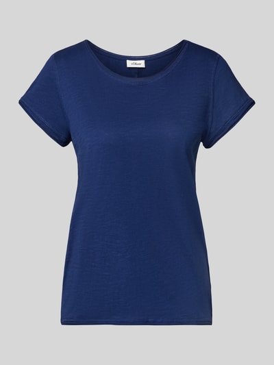 s.Oliver RED LABEL Regular fit t-shirt van puur katoen Marineblauw - 1