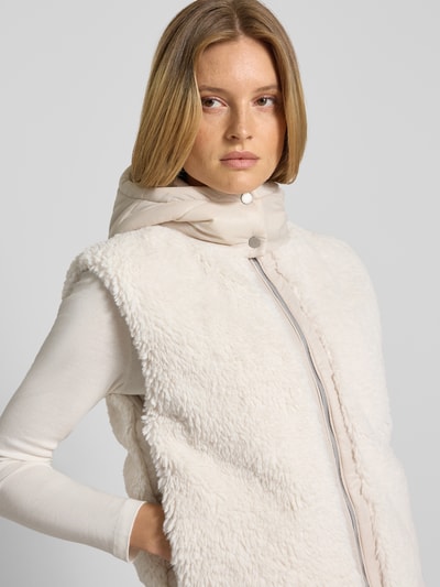 Frieda & Freddies Regular fit gilet met teddybont, model 'Yetibabe' Zand - 3