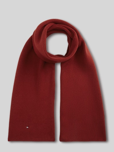 Tommy Hilfiger Schal aus Baumwoll-Mix mit Woll-Anteil Rot 1