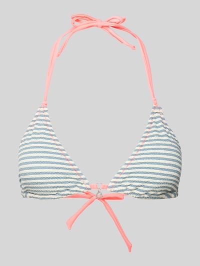 Banana Moon Bikinitop met structuurmotief, model 'BRARO' Blauw - 1