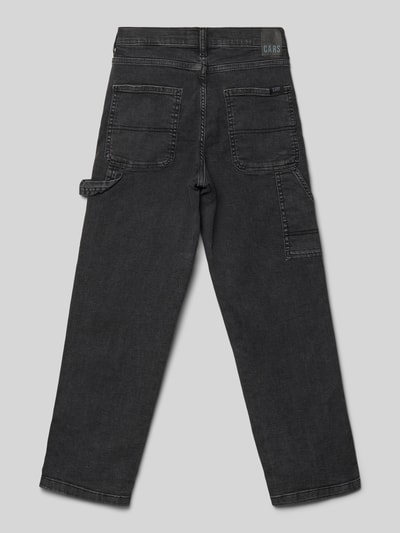 CARS JEANS Straight Fit Jeans mit Logo-Patch Modell 'Hammers' Black 3
