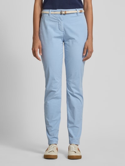 Tom Tailor Slim Fit Chino mit Gürtel Hellblau 4