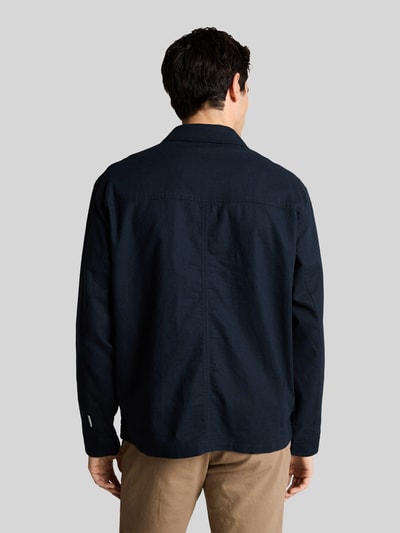 Tom Tailor Regular Fit Blouson aus Leinen-Baumwolle-Mix Marine 5