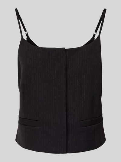 My Essential Wardrobe Kamizelka z regulowanymi, cienkimi ramiączkami model ‘Reece’ Czarny 2
