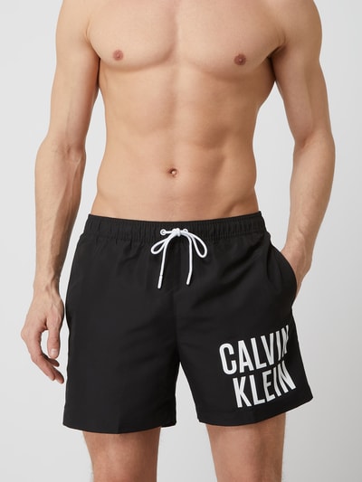 Calvin Klein Underwear Badehose mit Label-Print Black 3