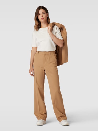 Mango Stoffhose mit Bügelfalten Modell 'GRETA' Camel 1