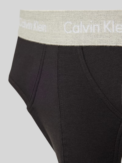 Calvin Klein Underwear Slipy z pasem z logo w zestawie 3 szt. Czarny 2