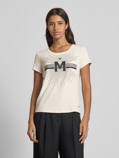 monari T-Shirt mit Strasssteinbesatz Sand 4