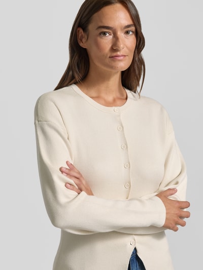 VERO MODA Gebreid jack met ronde hals Ecru - 3