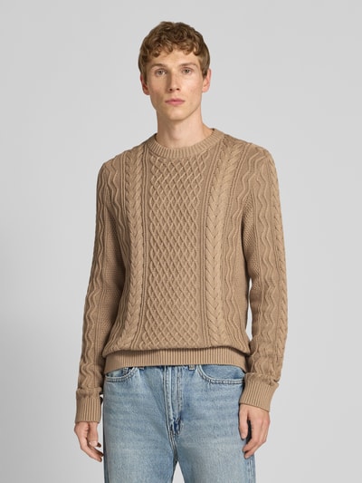 Tommy Jeans Regular Fit Strickpullover aus reiner Baumwolle Beige 4