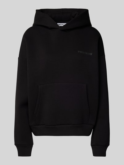 Review Oversized Hoodie mit Label-Print Black 2