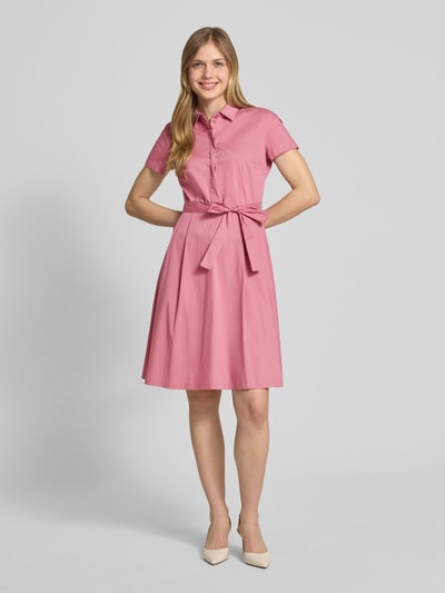 Christian Berg Woman Selection Hemdblusenkleid mit Bindegürtel und kurzer Knopfleiste Mauve 1