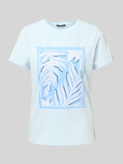 comma T-Shirt mit Motiv-Print Rauchblau 2