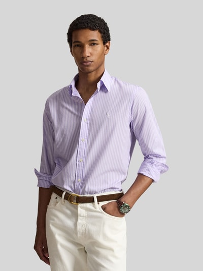 Polo Ralph Lauren Koszula casualowa o kroju regular fit z czystej bawełny Fioletowy 4