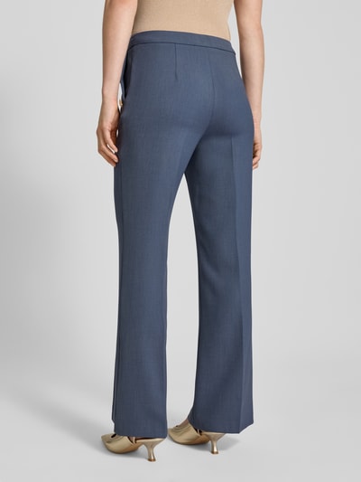 s.Oliver BLACK LABEL Regular fit pantalon met viscose, hoge taille en decoratieve knopen Blauw - 5