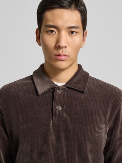 MCNEAL Sweatshirt met polokraag Chocoladebruin - 3