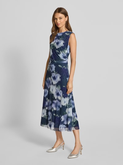 Swing Cocktailjurk van soepele stof met ronde hals Marineblauw - 1