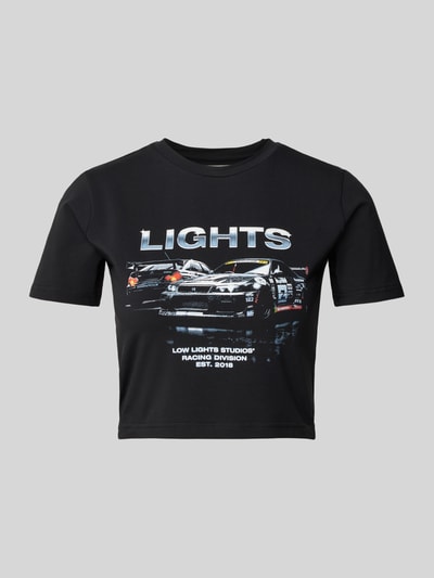 Low Lights Studios Kort T-shirt met motiefprint, model 'DTM Zwart - 2