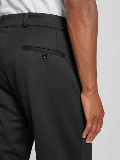 CG - Club of Gents Regular fit pantalon met persplooien, model 'Ole' Zwart - 3