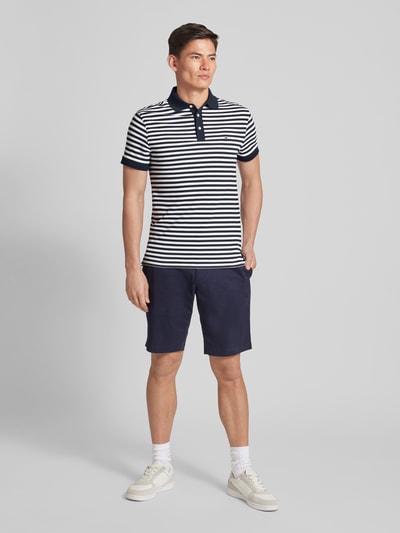 Tommy Hilfiger Slim fit poloshirt met labelstitching Marineblauw - 1