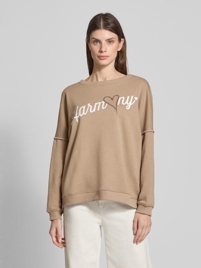 miss goodlife Sweatshirt met statementprint en ronde hals Zand - 4