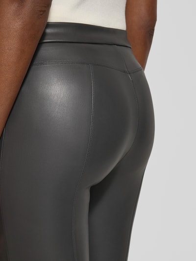 Raffaello Rossi Skinny fit broek in leerlook, model 'RESA' Antraciet - 3