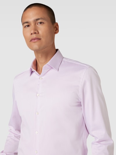 Jake*s Slim fit zakelijk overhemd met knoopsluiting Lavendel - 3